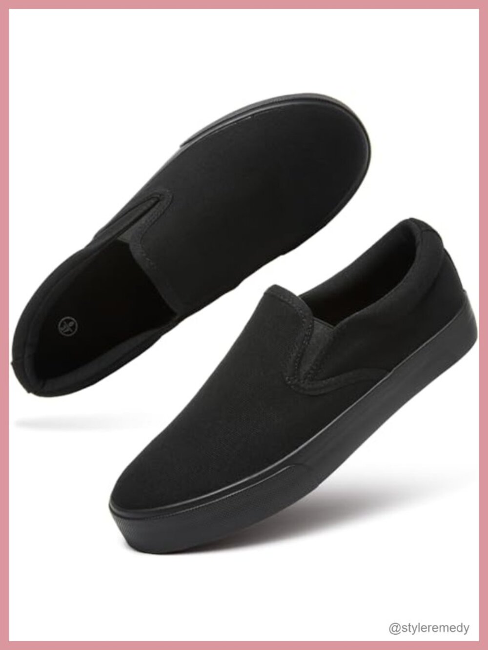 Canvas Slip On Sneakers Non Slip Platform Loafers Pull On Casual